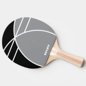 Gray Personalized Ping Pong Paddle with Name 卓球ラケット (横)