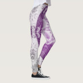 Gray Pink Fractal Art Leggings レギンス (右)