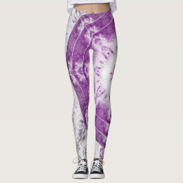 Gray Pink Fractal Art Leggings レギンス