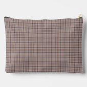 Gray Pink Plaid Classic Pattern Retro アクセサリーポーチ (裏面)
