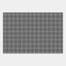 Gray Plaid Tartan ラッピングペーパーシート