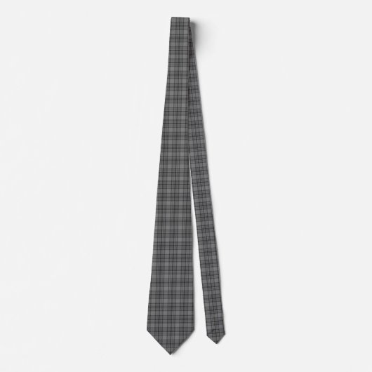 Gray Plaid Tartan Neck Tie ネクタイ (正面)