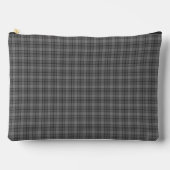 Gray Plaid Tartan Pattern アクセサリーポーチ (正面)