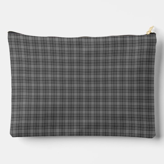 Gray Plaid Tartan Pattern アクセサリーポーチ (裏面)