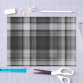 Gray Plaid Tissue Paper 薄葉紙 (クラフト)