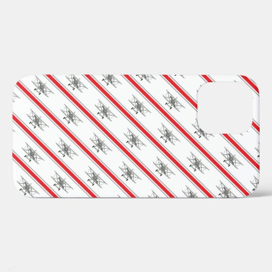 Gray Plane Red Lines Airplanes Pilot Plane Case-Mate iPhoneケース (裏面 (横))