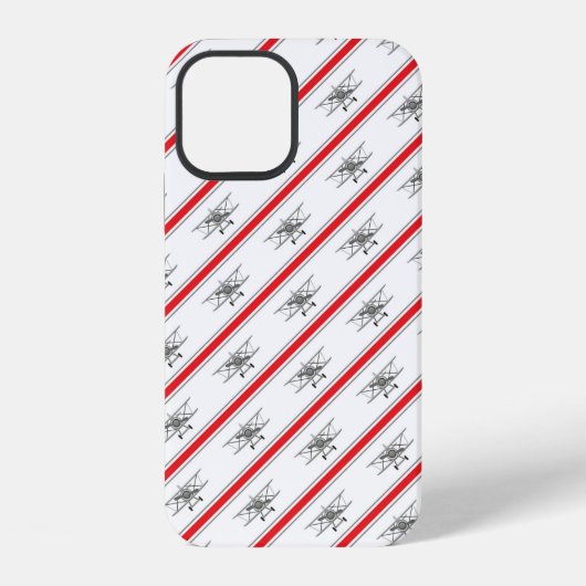 Gray Plane Red Lines Airplanes Pilot Plane iPhoneケース (裏面)