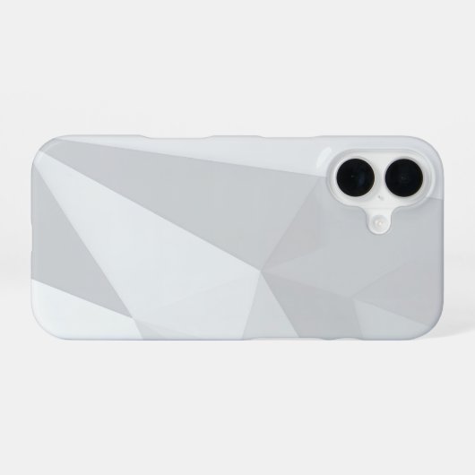 Gray Polygon Geometric Minimal iPhone 16ケース (裏面横)