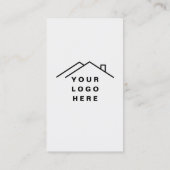 Gray Real Estate Agent Photo Logo Social Media 名刺 (裏面)