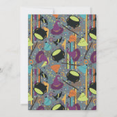 Gray Retro Witchy Halloween Birthday Invitation 招待状 (裏面)