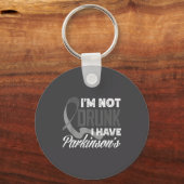 Gray Ribbon I'm Not Drunk I Have Parkinson’s Aware キーホルダー (正面)