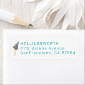 Gray Rocket Return Address ラベル (インサイチュ)