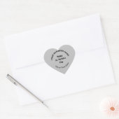 Gray Saint Patrick Business Heart Shape Sticker ハートシール (封筒)