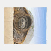 GRAY SAND TURTLE フリースブランケット (正面(横))