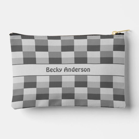 Gray Shades Color Blocks アクセサリーポーチ (裏面)