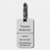 Gray Shades Color Blocks ラゲッジタグ (裏面縦)