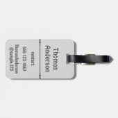 Gray Shades Color Blocks ラゲッジタグ (裏面横)