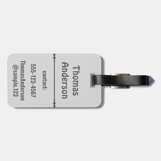 Gray Shades Color Blocks ラゲッジタグ (裏面横)