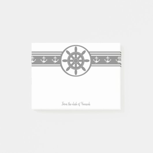 Gray Shipsホイールの注パーソナライズされた記 ポストイット (正面)