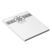 Gray Ships Wheelメモパーソナライズされた帳 ノートパッド (アングル)