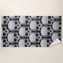 Gray Skull Pattern – Minimal Gothic Design
