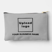 Gray Small Pouchのビジネス名とロゴ アクセサリーポーチ (裏面)