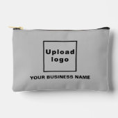 Gray Small Pouchのビジネス名とロゴ アクセサリーポーチ (正面)