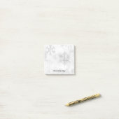 Gray Snowflakes Snow Personal Post It Note Pad ポストイット (デスク上)