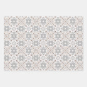 Gray Spanish Tile Pattern ラッピングペーパーシート (正面)