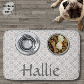 Gray Spanish Tile Pattern Absorbent Pet Mat バスマット