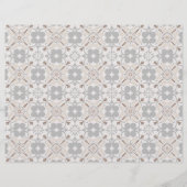 Gray Spanish Tile Pattern Scrapbook Paper  (正面)
