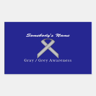 Gray Standard Ribbon by Kenneth Yoncich 長方形シール