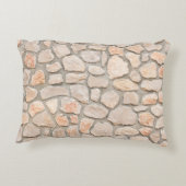 Gray stone wall background. stone, texture, wall,  アクセントクッション (裏面)