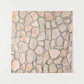 Gray stone wall background. stone, texture, wall,  タペストリー (正面(横))
