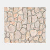 Gray stone wall background. stone, texture, wall, フリースブランケット (正面(横))
