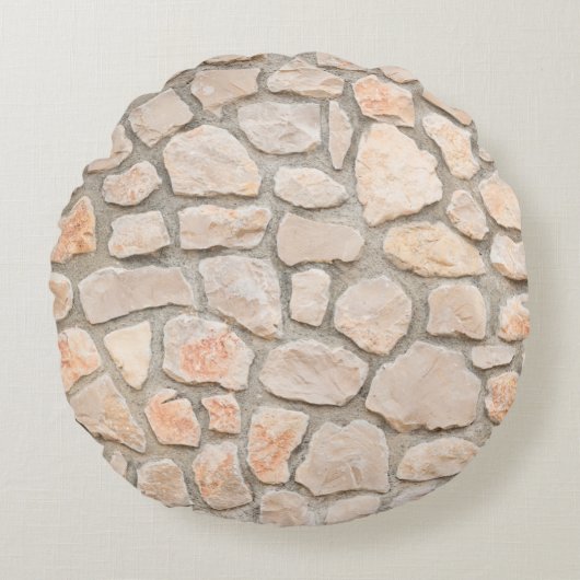 Gray stone wall background. stone, texture, wall, ラウンドクッション (正面)