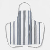 Gray Stripes Baker Chef エプロン (正面)