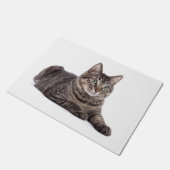 Gray Tabby Cat ドアマット (アングル)