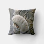 Gray Tabby Cat Macro クッション (裏面)