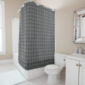 Gray Tartan Plaid Shower Curtain シャワーカーテン (インサイチュ)