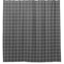 Gray Tartan Plaid Shower Curtain シャワーカーテン