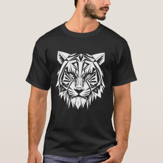 Gray Tiger T-Shirt: Fのための印象的なはっきりしたデザイン Tシャツ