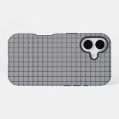 Gray Tile Pattern iPhone 16ケース (裏面横)