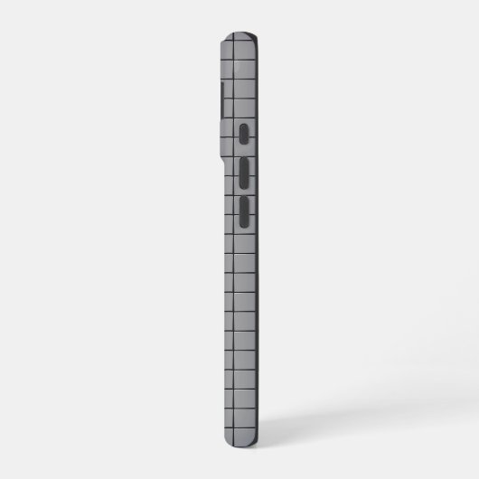 Gray Tile Pattern iPhone 16ケース (左側面)