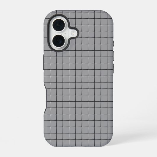Gray Tile Pattern iPhone 16ケース (裏面)