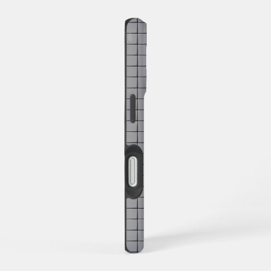 Gray Tile Pattern iPhone 16ケース (右側面)