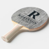 Gray Timber Family Name & Initial 卓球ラケット (正面アングル)
