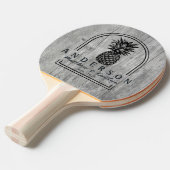 Gray Timber Pineapple Wedding Arch & Name 卓球ラケット (正面アングル)