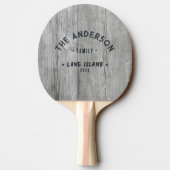 Gray Timber Vintage Seaside Family Name 卓球ラケット (裏面)