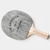 Gray Timber Vintage Seaside Family Name 卓球ラケット (横)